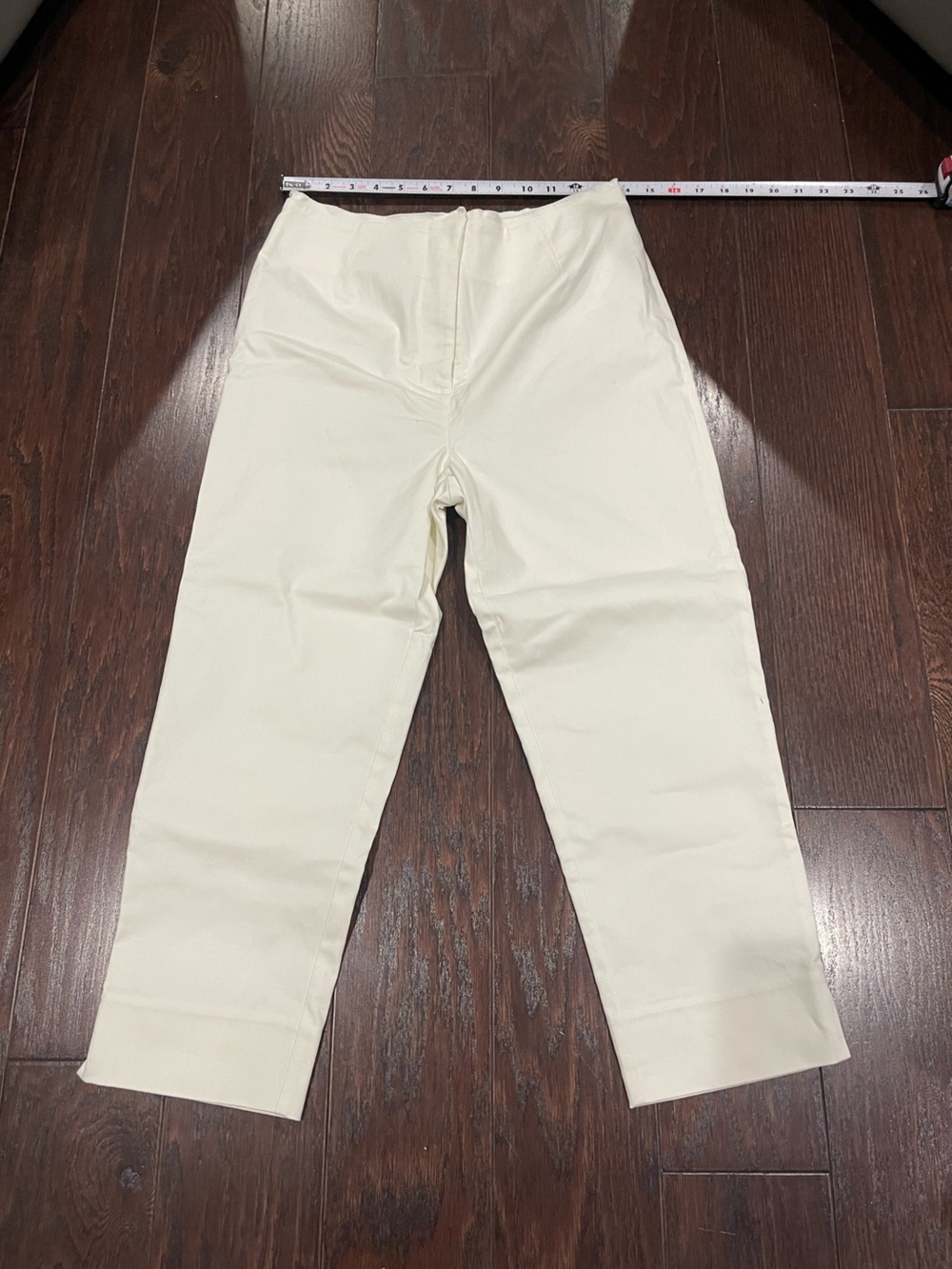 Cult Gaia Blair Crop Pant Off White Women size 8 Ankle Slit NEW